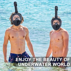 หน้ากากดำน้ำแบบเต็มหน้าแบบพรีเมี่ยมพร้อมระบบหายใจด้านบนแห้งอุปกรณ์ซิลิโคนสำหรับเด็กและผู้ใหญ่รวมถึงตัวยึดกล้องแบบถอดได้ - Product Image 6