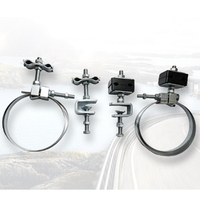 Pince de fixation OPGW pour câble de descente avec insert en caoutchouc pour support de câble optique de terre et raccordement d'alimentation