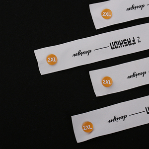 Bán Buôn Tùy Chỉnh In Logo Chăm Sóc Nhãn Nút Có Thể Tháo Rời Kích Thước Changer Có Thể Giặt May Thẻ Cho Quần Áo - Product Image 6