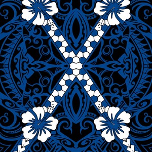 Poliestere con stampa tropicale geometrica traspirante <span class=keywords><strong>per</strong></span> camicie e pantaloncini estivi - Product Image 4