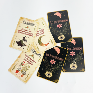 Cartes Oracle à Marque Blanche avec Dorure à Chaud, Cartes de Divination Récréative pour l'Auto-Confiance, Cartes de Tarot Magiques Lunaire avec Boîte Pliante - Product Image 3