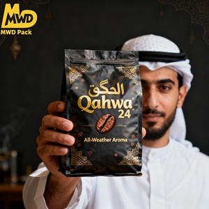 Miaowadi bán buôn Bopp/AL/Mylar tùy chỉnh in đáy phẳng túi nhựa dây kéo túi với van cho cà phê đậu - Product Image 1