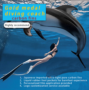 JUNHAIINS Aletas de Hoja de Pesca Submarina de Fibra de Carbono Personalizadas Aletas de Buceo Aletas de Nadar Aletas de Buceo Libres Aletas Largas Rana - Product Image 5