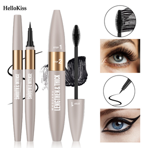 Gel minéral 2-en-1 pour cils et eye-liner – Formule waterproof allongeante et recourbante – Maquillage noir pour les yeux – Marque privée - Product Image 2