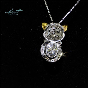 Siver 925 <span class=keywords><strong>Original</strong></span> 2 ct Brillant Coupe Diamant Test Passé D Couleur Moissanite Petit Tigre Pendentif Collier pour Femmes Fine Jewelry - Product Image 4