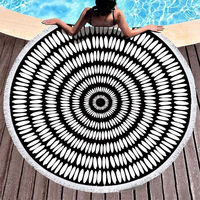 Shaohua Custom Lightweight Quick-Dry Round Polyester Beach Towels Digital Printed Patterns for Summer Beach Travel & Vacation