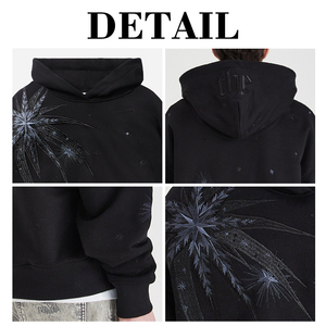 Sudadera con Capucha KINGSEN al por Mayor, Personalizada, de Poliéster/Algodón, para Invierno, con Cierre, para Hombre, Corte Regular, Bordada, Estilo Urbano, con Forro Polar - Product Image 6