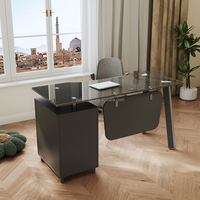 Vente directe d'usine de meubles de bureau en verre de chambre à coucher de taille mini populaire