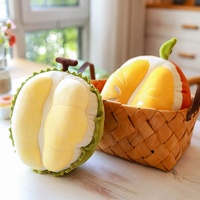 Custom Simulatie Pitaya Vlees Oranje En Durian Pluche Kussen Speelgoed Realistische Zachte Fruit Pluche Pop Kussens