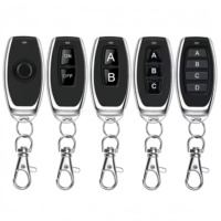 Universal 433Mhz Control remoto 2 botones Transmisor Impermeable 1527 Código de aprendizaje Batería incluida