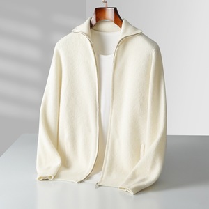 Suéter Cárdigan Personalizado de Lana/Cachemira, Chaqueta de Invierno con Cierre Grueso, Holgado y Casual - Product Image 1