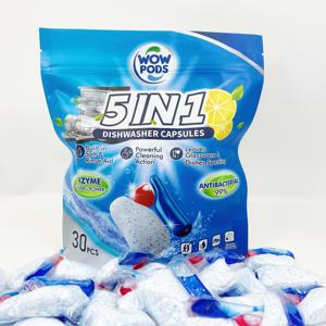 販売用 家庭用キッチン 食器洗い機用洗剤 液体ビーズ 5 In 1 食洗機用ポッドカプセル - Product Image 2