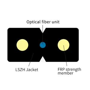 Cabo de fibra óptica, de alta qualidade, bulk g652d g652a 1km 3km, tipo borboleta, 1.5mm, od 1, 2, 4 núcleo, ftth, cabo de fibra óptica