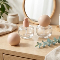Botol Kaca Kosong Unik Isi Ulang Ukuran Perjalanan 30ml untuk Krim Perawatan Kulit, Lotion, Makeup, Foundation Cair dengan Semprotan Lotion