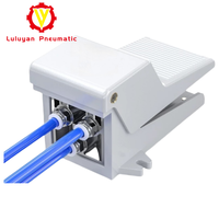 Válvula de pie, válvula de aire, interruptor neumático, válvula de pedal operada con el pie, válvula de control de pedal, cubierta de válvula de 5/2 vías
