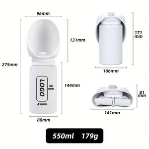 Bouteille d'eau pour animaux de compagnie en silicone anti-fuite, compacte, avec cordon, équipement de randonnée en plein air - Product Image 2