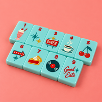 Mahjong Direct Usine : Ensemble de Tuiles Personnalisées Mid-Century pour la Maison, Jeu de Table en Acrylique Premium, Cadeau d'Entretenissement et de Pendaison de Crémaillère
