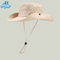 Sombrero de visera de verano de ala grande, diseñador de Montañismo al aire libre, sombrero de cubo personalizado impreso, gorras de cubo de secado rápido para acampar y caminar
