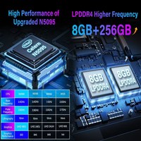 Mini PC Higole Gole 2 Pro avec écran tactile de 5,5 pouces, batterie intégrée, Windows 11, tablette de poche, mini hôte