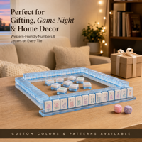 Juego de Mahjong Americano, 4 Capas, Fichas Acrílicas Translúcidas, Estándar NMJL, Caja de Regalo, Venta al Por Mayor, Proveedor Directo de Fábrica