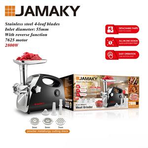 Máquina Industrial Comercial para Carne de 2800W, Rotor 7625 con Empujador de Alimentos, Trituradora de Carne de Alta Potencia 2800W, Tritura Huesos y Tendones Eficientemente - Product Image 1