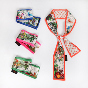 Custom Polyester <b>Headbands</b> Bag Neckerchief Streamer Double Skinny Scarf Women Ribbon Trendy Hair for Bag Scarfs - Product Image 1