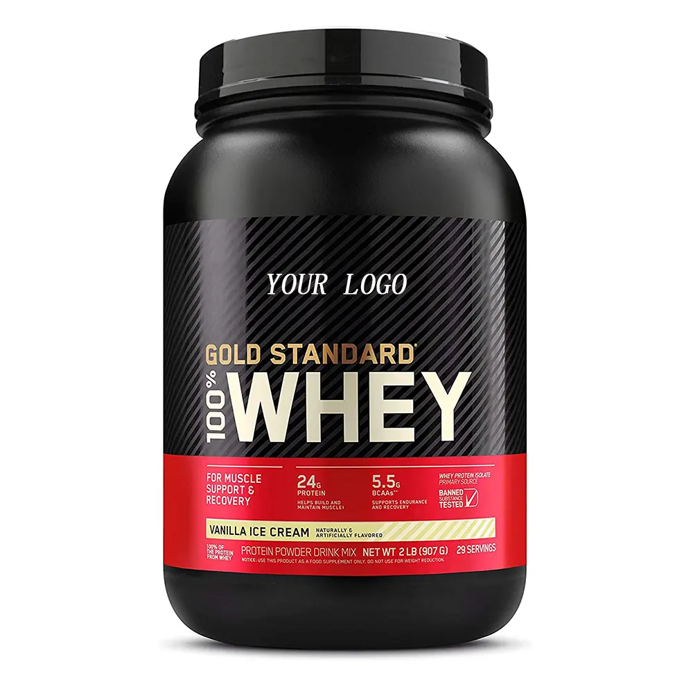 Marque privée Nutrition optimale pour le renforcement musculaire du corps Gold Standard 100% Poudre de protéine de lactosérum Poudre d'isolat de protéine de lactosérum