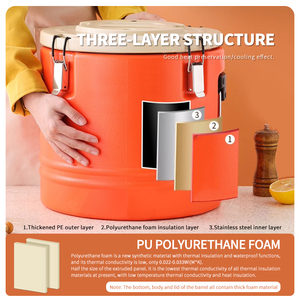 WINNERS Meilleure thermos à thé de 50L, baril à isolation thermique, acier inoxydable, double paroi, <span class=keywords><strong>bouteille</strong></span> d'eau isolée à vendre, seau à glace - Product Image 2