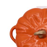 Ensemble de batterie de cuisine classique en fonte émaillée 22/24 cm, comprenant une grande marmite à soupe et à ragoût en forme de citrouille, un faitout et un pot à sucre pour la cuisson