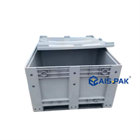 Conteneur en plastique pliable de caisse de maille de HDPE pour la logistique agricole et de fruits de mer grande capacité et conception aérée