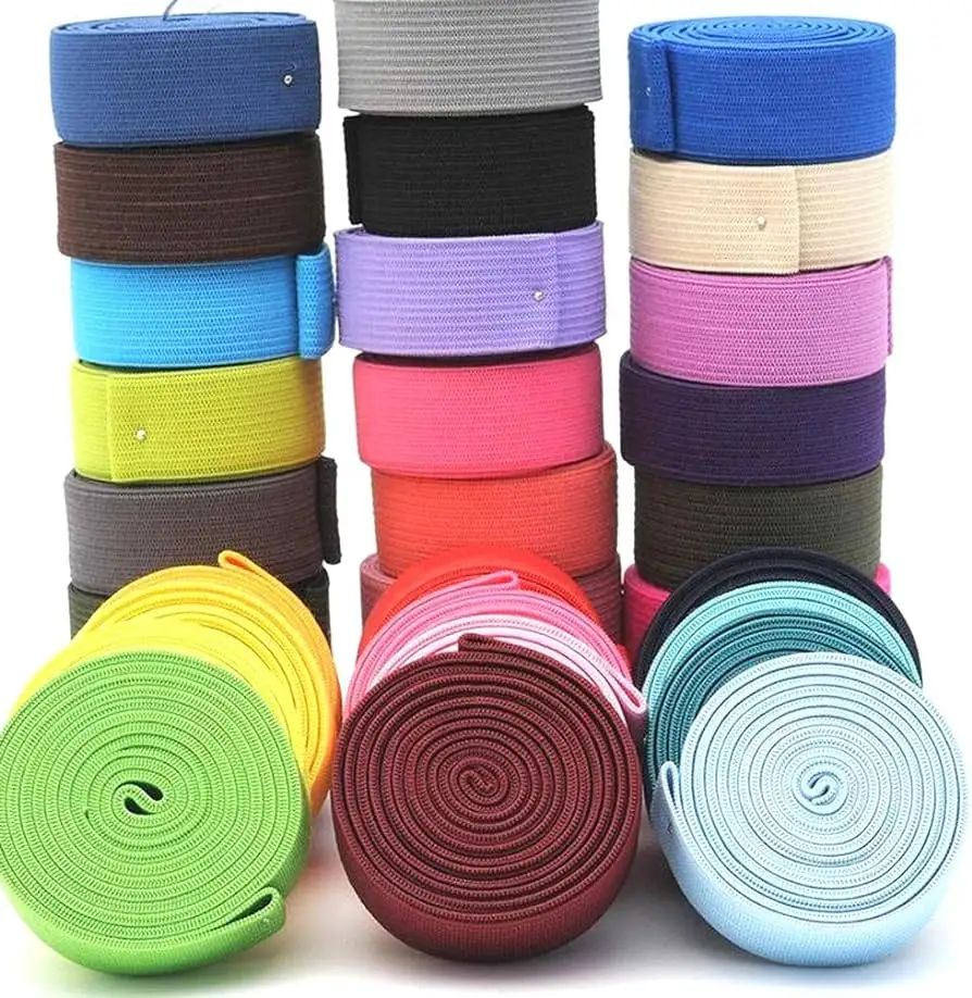 Custom Polyester Elastic Bands For Suspenders Belts Clothes Webbing