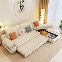 Ensemble de canapé-lit moderne en velours avec dossier capitonné, hauteur réglable, pour salon, appartement et hôtel - Tissu écologique