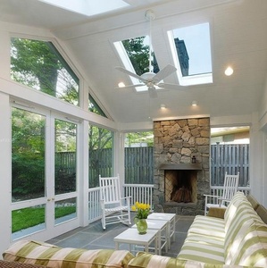Terraza Exterior Personalizada con Techo Transparente para las 4 Estaciones, Solárium <span class=keywords><strong>de</strong></span> Vidrio, Balcón con Paneles <span class=keywords><strong>de</strong></span> Vidrio, Pérgola - Product Image 4
