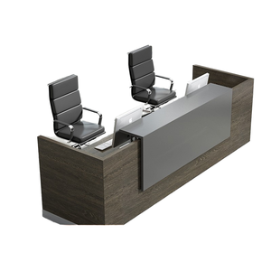 Mostrador de Recepción Cuadrado de Madera, Moderno, Simple y Artístico, para Oficina, Empresa, Institución o Entrada de Edificio de Capacitación, Marca Hongqiao - Product Image 1