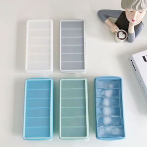 2025 Neuerscheinung 6-Fach Rechteckige Silikon-Eiswürfelform Flexible Lange Streifenform mit Deckel Spülmaschinenfest Wiederverwendbar - Product Image 3