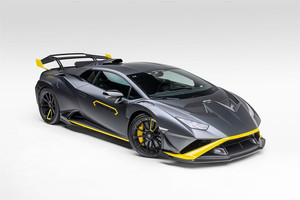 ชุดแต่งคาร์บอนไฟเบอร์สไตล์ Vors สำหรับ Lamborghini STO สภาพใหม่ ประกอบด้วยลิ้นกันชนหน้า ดิฟฟิวเซอร์ สเกิร์ตข้าง และฝากระโปรง - Product Image 6