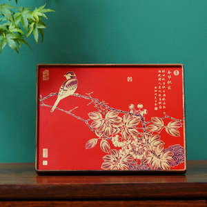Décoration d'art originale en laiton style Art Déco, motif oiseau, fleur et animal poétique, cadeau d'anniversaire pour la décoration de chambre et de <span class=keywords><strong>salon</strong></span>, texture premium, pour bureau - Product Image 1