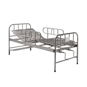 Kaiyang KY201S-16 standard hospital bed dimensions Double rocker Manual Care stainless steel hospital bed prices