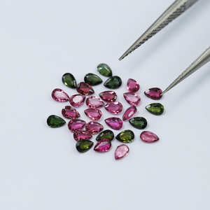 Turmalina Rosa Natural y Turmalina Verde en Forma de Pera de 3x2mm, Piedras Sueltas para Joyería con Tratamiento Térmico - Product Image 5