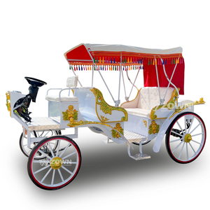 Fairy Style Electric Carriage Angel Golden Carving Single <b>Row</b> Seat Resort Wedding Decoration Cart - Product Image 1