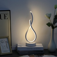 Lampe de bureau LED avec abat-jour noir pour chambre à coucher, chevet, gradation trois couleurs, 36 modes, veilleuse créative, salle à manger, café