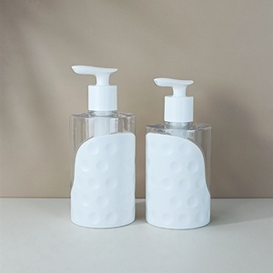 Luxury PET Plastic Round White Transparent Empty Conditioner Body Lotion <b>Bottle</b> 400ml 300ml 500ml Shampoo <b>Pump</b> <b>Bottle</b> - Product Image 1