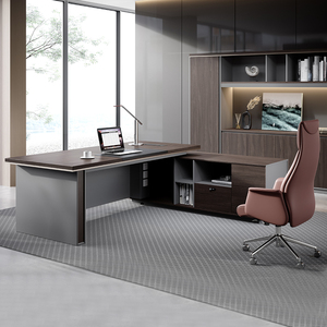 Custom Modern Large Office Furniture Luxury Boss <strong>Desk</strong> Office <strong>Desk</strong> And Chair Wooden Executive Office Table - Product Image 2
