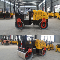 QIYUN Fournisseur direct d'usine, compacteur vibratoire miniature de 1 tonne, 2 tonnes, 3 tonnes, rouleau à asphalte, rouleau à double tambour, rouleau diesel