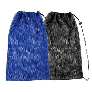 Дешевая одежда Обувь для хранения пляжного водного спорта большой рюкзак черный синий сетчатый мешок для дайвинга