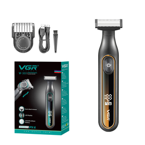 VGR V-360 Recortadora de vello corporal eléctrica lavable de una cuchilla, depiladora, afeitadora y recortadora de barba - Product Image 3