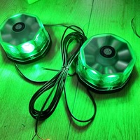 Feux de signalisation d'urgence LED super lumineux 40W IP65 avec base magnétique puissante, télécommande sans fil, clignotants multi-modes pour camions, bus, chariots élévateurs
