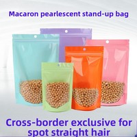Sacs en Mylar transparents avec fermeture éclair, personnalisables, un côté transparent, dos rose, pour le stockage des aliments, sacs debout avec fermeture éclair
