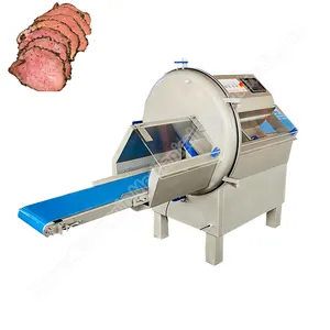 Cortador horizontal de carne para peito de frango e presunto, máquina de corte de bacon e presunto