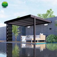 Wasserdichter Pergola Freizeit garten Motorisiertes Lamellen dach Aluminium Bioklimati scher Pavillon für den Außenbereich für den Pool